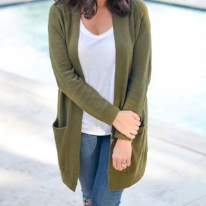 Nordstrom BP Hunter Green Cardigan - Small